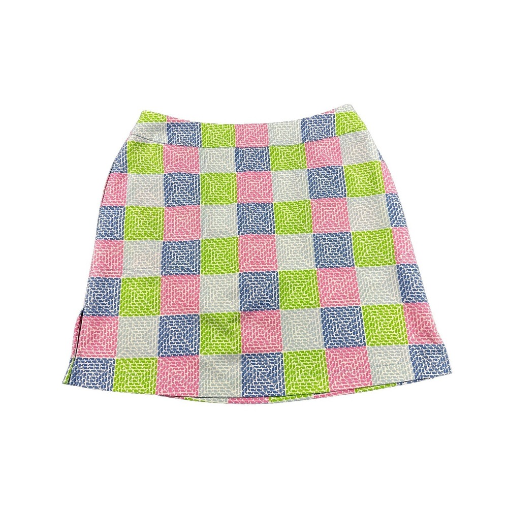 Vineyard Vines Athletic Skirt Skort Size 8 Zip Geometric Lined Golf Tennis Pink